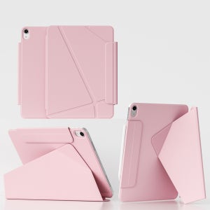 아이패드 에어 5세대 4세대 10.9 펜슬수납 충전 마그네틱 스탠딩 폴리오케이스 핑크, 에어4/5세대 10.9