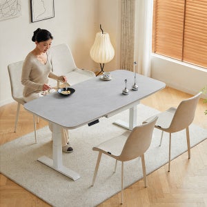 아우스 DT05 고강도 듀얼모터 세라믹 원목 전동 모션 거실 테이블 식탁 사각형 1200