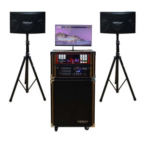 노래방몰 카펠라 프리미엄 이동식노래방세트 MS1200 TJ K2+반주기,앰프,스피커,모니터