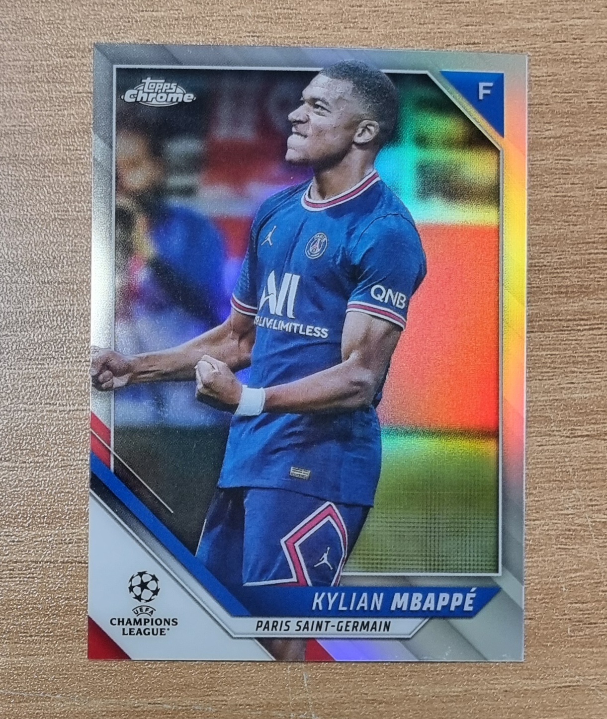 킬리안 음바페 2021-22 Topps Chrome UCL Kylian Mbappe Refractor NO-1 축구카드