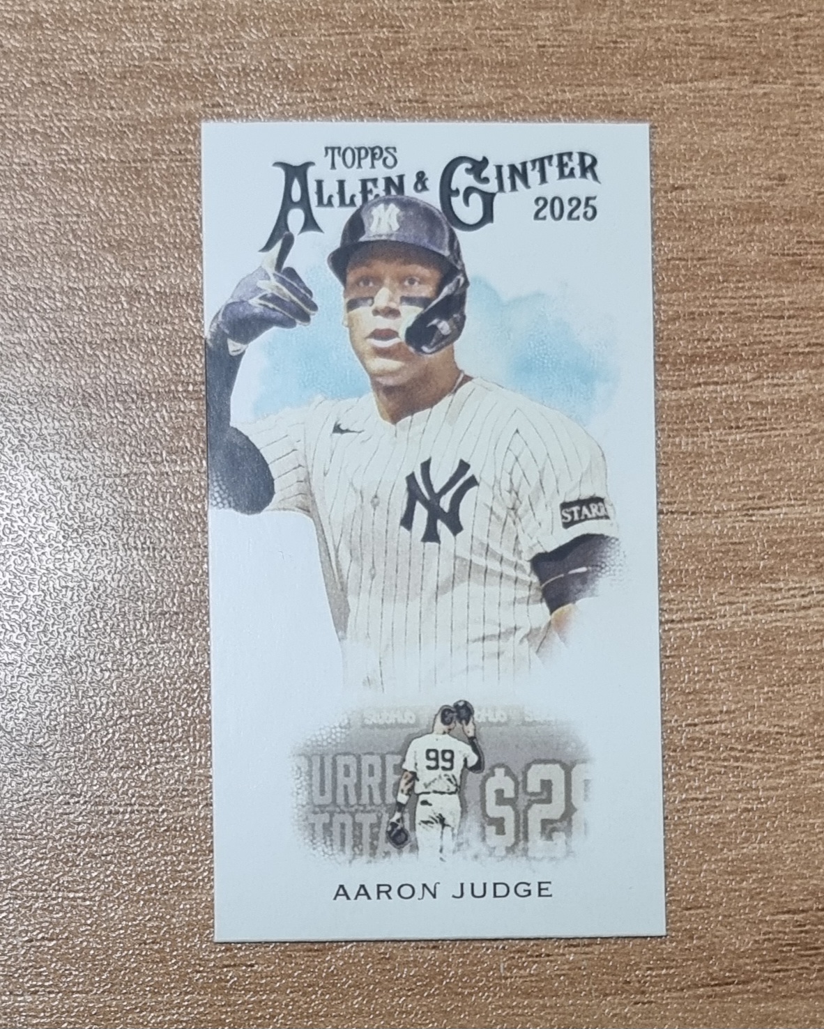 애런 저지 미니카드 2025 Topps Allen & Ginter Aaron Judge Mini Image Variation N222-2 MLB카드
