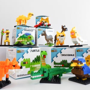 10+1 (18개입) 동물 나노 블럭 세트 18종 애니멀 단체 행사 선물 학교 취미 만들기