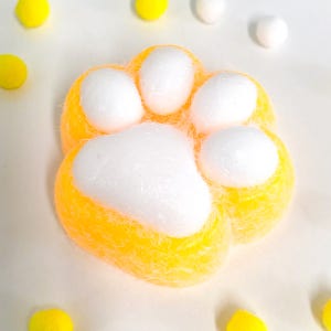 고양이 발바닥 말랑이 스트레스볼 타바 스퀴시 발바닥말랑이(옐로우)