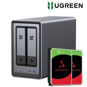 UGREEN NAS 유그린 DXP2800 2베이 나스 IronWolf 20TB(10TBx2)