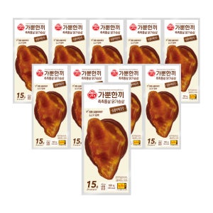 오뚜기 가뿐한끼 촉촉통살 닭가슴살 숯불바베큐맛, 100g, 10개