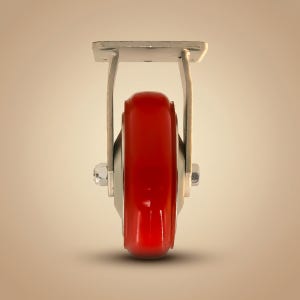 우레탄바퀴 6인치(15cm) 대차바퀴 산업용캐스터 고정,360kg 4.4cm 모카우레탄