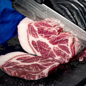 산청초월흑돈 지리산 프리미엄 흑돼지 목살 오겹살 400g 구이용 가정용