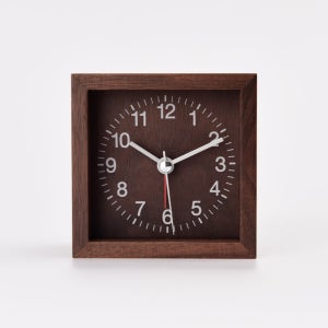 우드로하우스 월넛 알람 탁상 사각시계 JW-1503