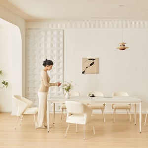 아우스 DT01 원목 포세린 세라믹 식탁 의자 카페 테이블 2인 6인 4인 세트 1200