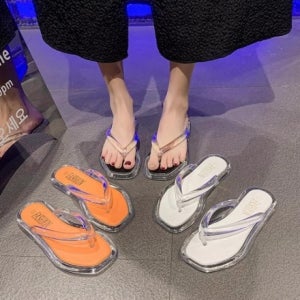 클리어 배색 썸머 여성 쪼리 wbk11