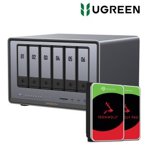 UGREEN NAS 유그린 DXP6800Pro 6베이 나스 IronWolf Pro 196TB(32TBx6)
