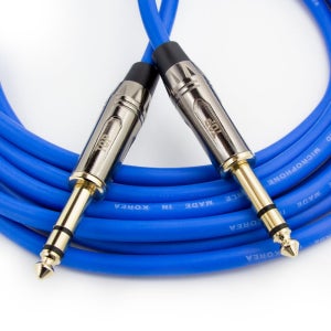 HDTOP 국산 메탈 5.5 스테레오 TRS 케이블 블루 30M HT-TP3836