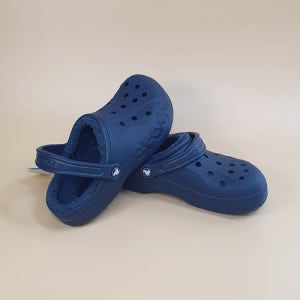 크록스 바야 라인드 클로그 네이비 205969-463 슬리퍼 털크록스 겨울 털신 양털 신발