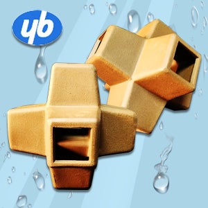 다팜아쿠아 YB 와이비 ST-187 중형 황토 6구 테트라포트 방파제 은신처 장식품 (10x10cm)