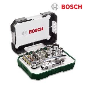 보쉬 미니 라쳇 렌치 세트 26PCS 드라이버 십자 일자 별 육각 수공구