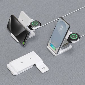 엑티몬 고속 무선충전기 거치대 갤럭시 아이폰 삼성 애플 워치 호환 M-3IN1-WATCH