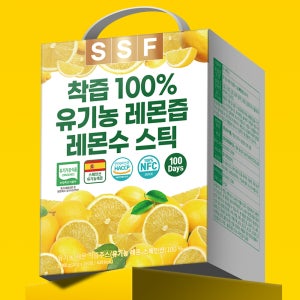 100포 NFC착즙 100% 유기농 레몬즙 레몬수 레몬원액 스틱 레몬물