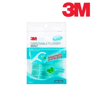 3M 쓰리엠 일회용치실 벌크형 대용량 치실팩 Y 스틱형 어린이용 치과용 싱글라인민트 팩, 38개입, 1개