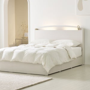 제크리 몰리스 수납침대 프레임 업라이팅헤드, 1단수납 Q.K(퀸.킹겸용), 크림우드