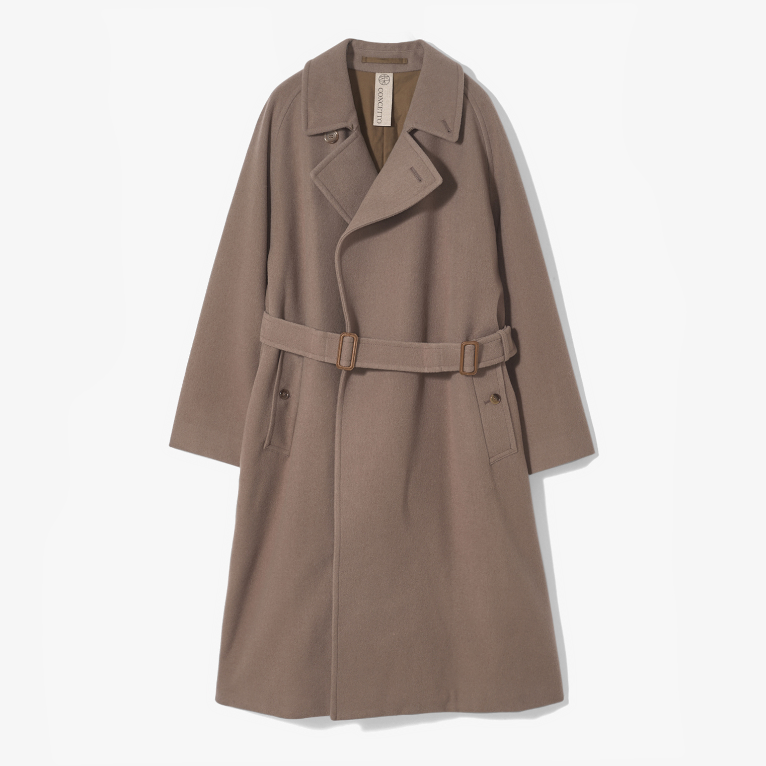 [CONCETTO] TIELOCKEN COAT TAUPE