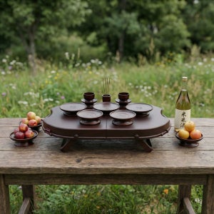 휴대용 성묘용 제기세트 14P 미니 제사상 차례상 제기상