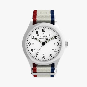 타이맥스 위켄더 뉴잉글랜드 스트라이프 슬립스루 스트랩 손목시계 39mm TW2Y15500