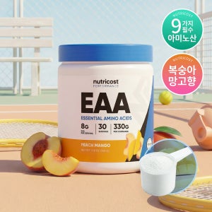 뉴트리코스트 EAA 파우더 필수 아미노산 30회분 복숭아 망고, 330g, 1개