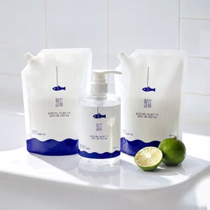 잘인곱희 쌀겨&녹두 대용량 손세정제 핸드워시 솝 물비누 500ml, 1개+리필 1L, 2개