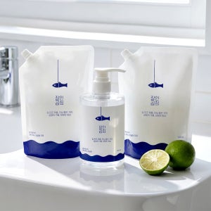 잘인곱희 쌀겨&녹두 대용량 손세정제 핸드워시 솝 물비누 500ml, 1개+리필 1L, 3개