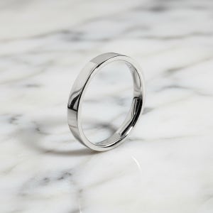 백금 플래티늄 화이트 기본 평 반지 3미리 남자 여자 커플 생일 선물 데일리