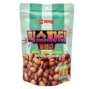 머거본 믹스파티 프렌즈 250g 간편한 안주 간식 지퍼백