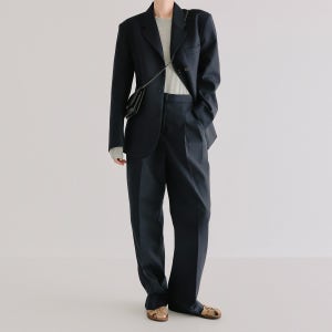 봄가을 캐주얼 데일리 무드 여성정장 오버사이즈 테일러드자켓 슬랙스 셋업 수트 캐주얼투피스