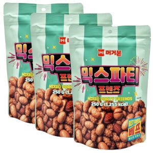 머거본 믹스파티 프렌즈 250g x3봉 혼합견과류 안주 간식