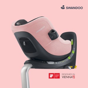 스완두 마리5 메쉬 아이사이즈 신생아 회전형 카시트 (ISOFIX) 파지티브 핑크