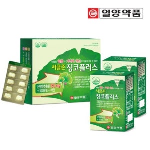 은행잎추출물 기억력개선제 일양약품 서클존 징코플러스 500mg 120정, 1개