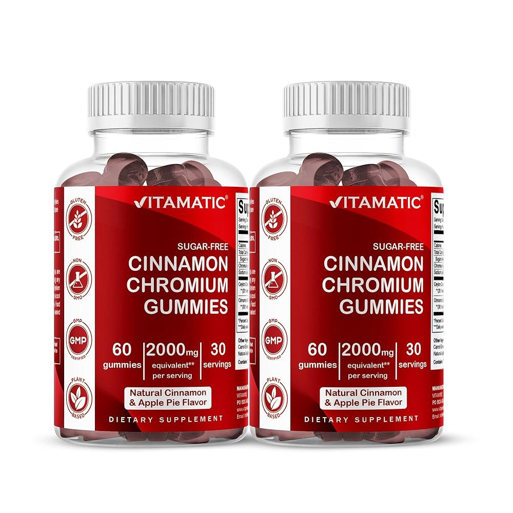 CINNAMON <b>CHROMIUM</b> 시나몬 무설탕 크롬 젤리 2000MG 60개 2팩