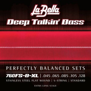 베이스 줄 일본 680187 La Bella ( 라벨라 ) 760FS-B-XL Deep Talkin’ Bass Flats 5-String Extra Long Scale