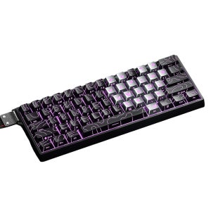 AULA 독거미 WIN60 HE 래피드 트리거 자석축 게이밍 키보드 황혼나비 블랙 컨투어, 회목자축