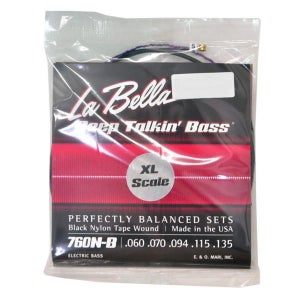 베이스 줄 일본 680255 La Bella ( 라벨라 ) 760N-B Black Nylon Tape 5-String Extra-Long Scale