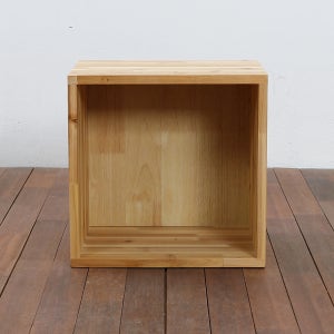 아레다 삼나무 18T 1단 책장 선반 미니 책상위 원목 책꽂이 400 내추럴 오일