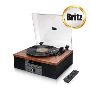 브리츠 BZ-TP5000 올인원 CD플레이어 빈티지 감성 LP 턴테이블 블루투스 스피커
