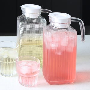 투명유리물병 넓은입구 손잡이물통 음료용기 1600ml