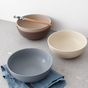 넓적한 도자기면기 라면국수그릇 큰대접 비비밤국물요리