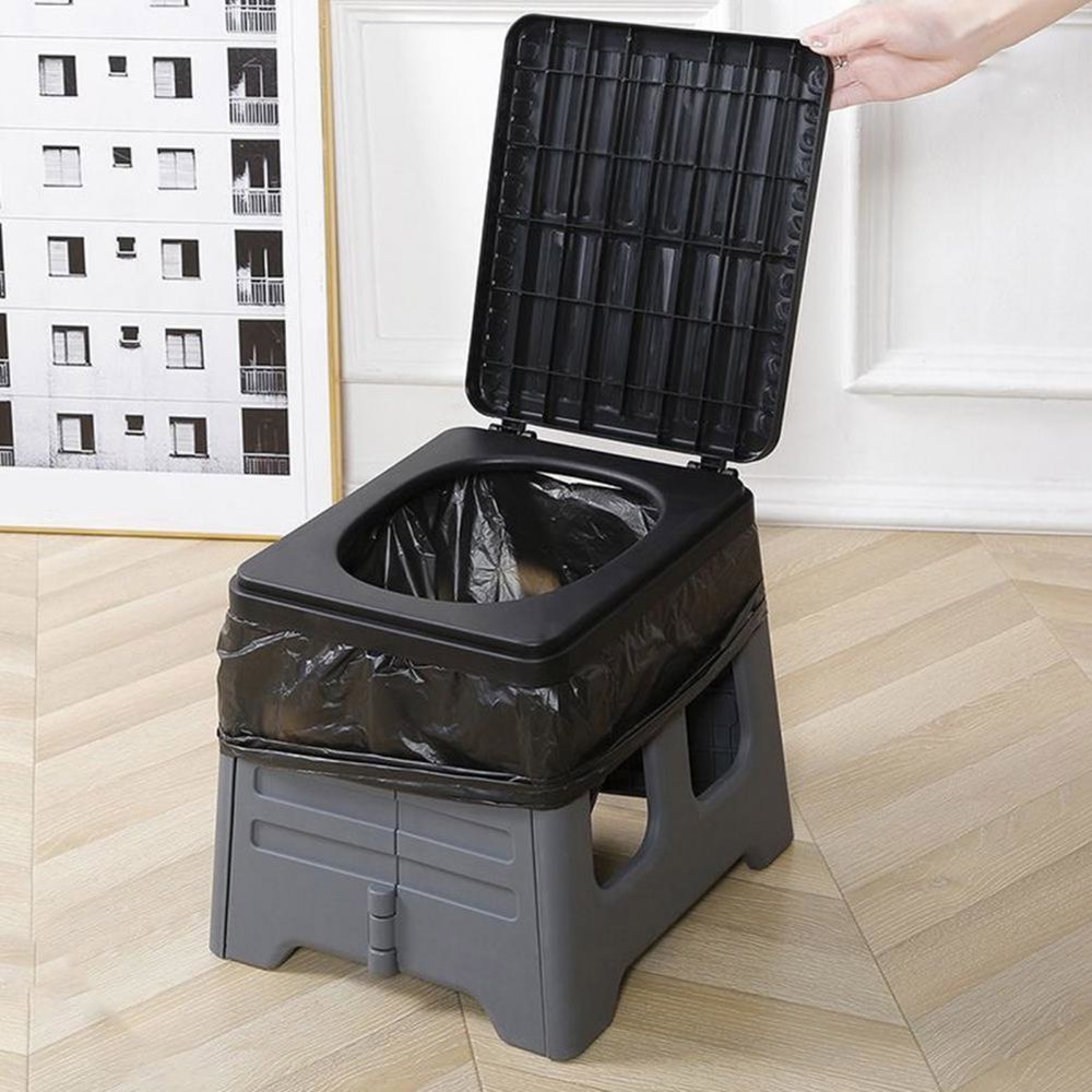 야외 캠핑 휴대용 <b>화장실</b> 가방 다목적 접이식 성인 비상 여행 변기 자동차 Gr n