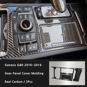 제네시스 G80 리얼카본 기어패널 커버 몰딩 3Pcs