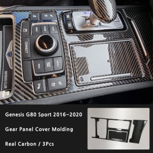 제네시스 G80 스포츠 리얼카본 기어패널 커버 몰딩 3Pcs