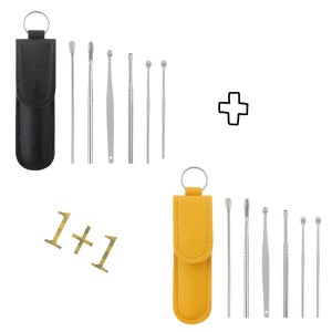 휴대용 귀이개 스프링 귀파개 귀후비개 귀청소 열쇠고리형 6종세트 x 2세트