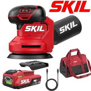 스킬 충전 샌더 20V 저진동 오비탈 원형 특허기술 신형 배터리 세트 SR7603SE10