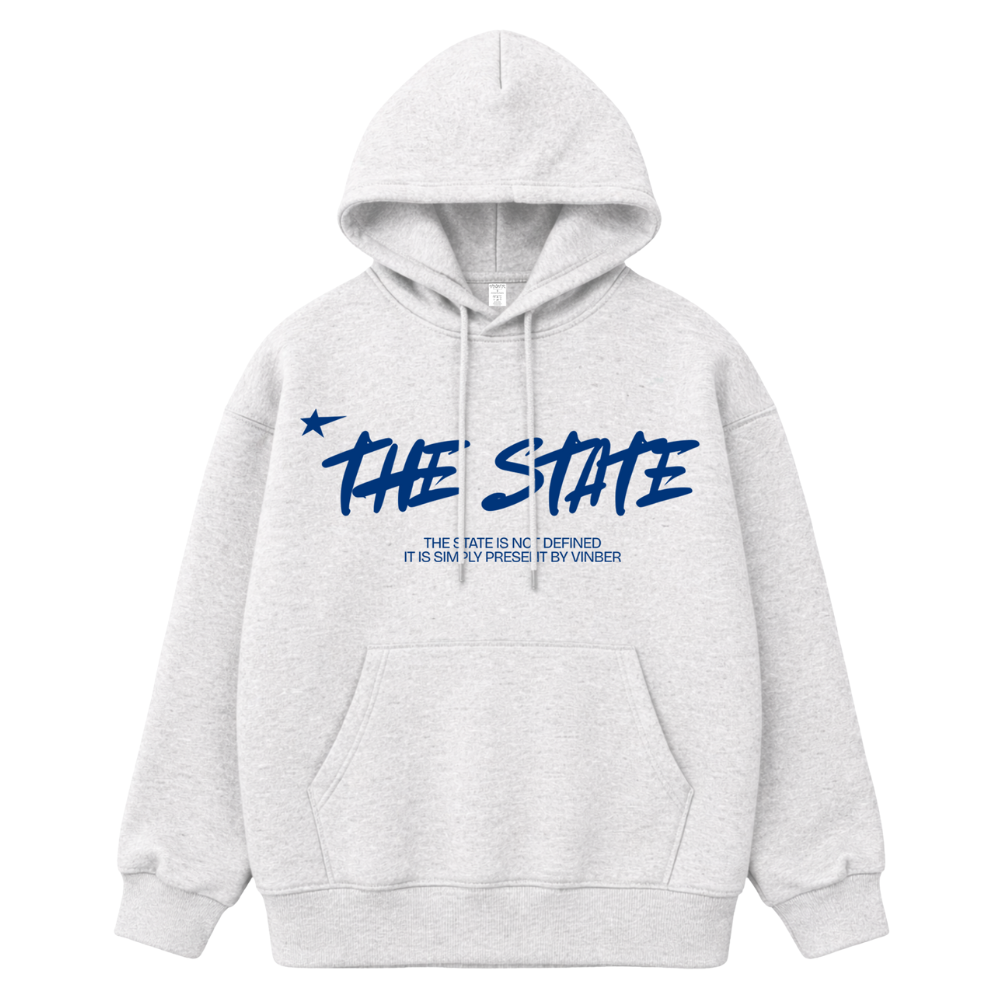 오버핏 남녀공용 그래픽 후드티 THE STATE
