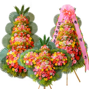 세종시 세종 축하 화환 소담동 예식장 보내기 조화 꽃 배달 예식 결혼식장 꽃집 3단 결혼